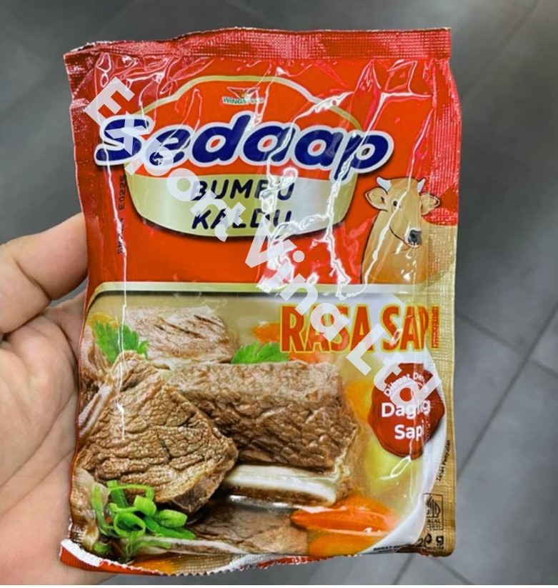 Sedaap Bumbu Kaldu Rasa Sapi Beef Powdered Broth 18 x 9g