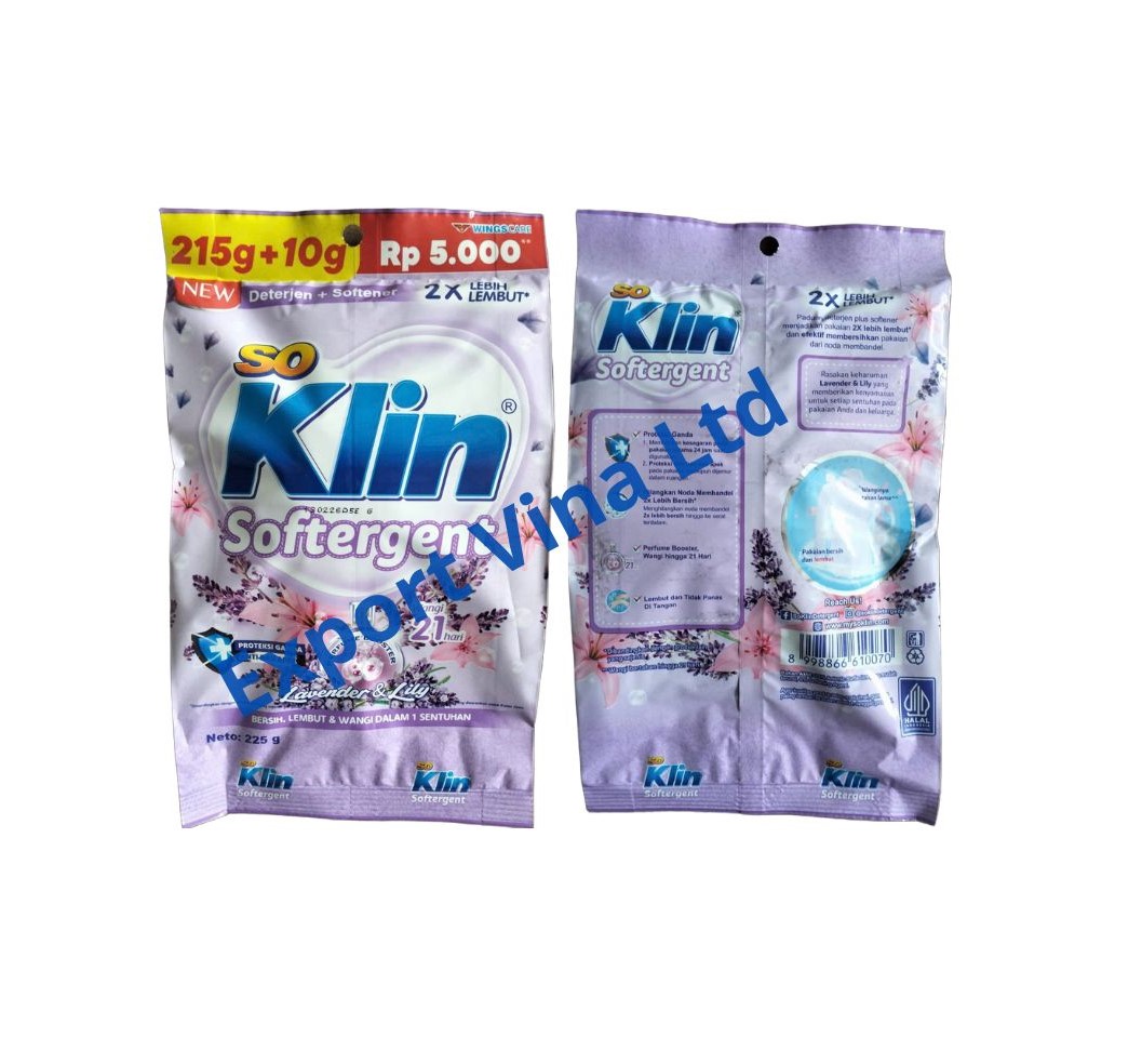 SoKlin Washing Powder Detergent Lavender & Lily 225g/1.44kg