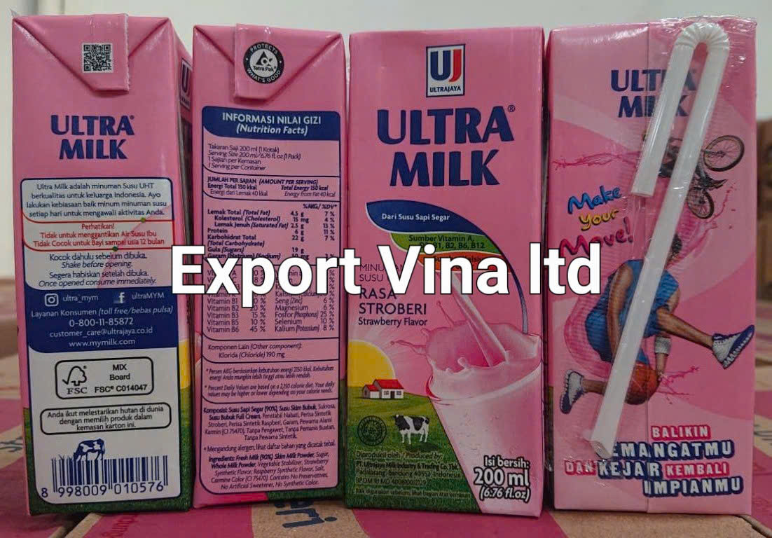 ULTRA MILK Strawberry 200ml x 24