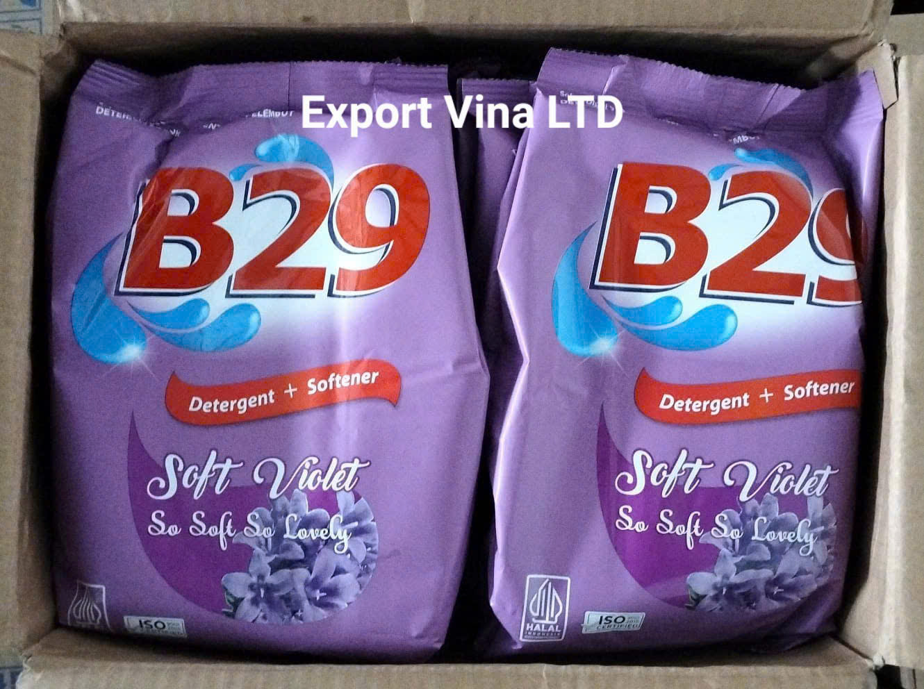 B29 washing detergent soft violet 750g x 12 packs