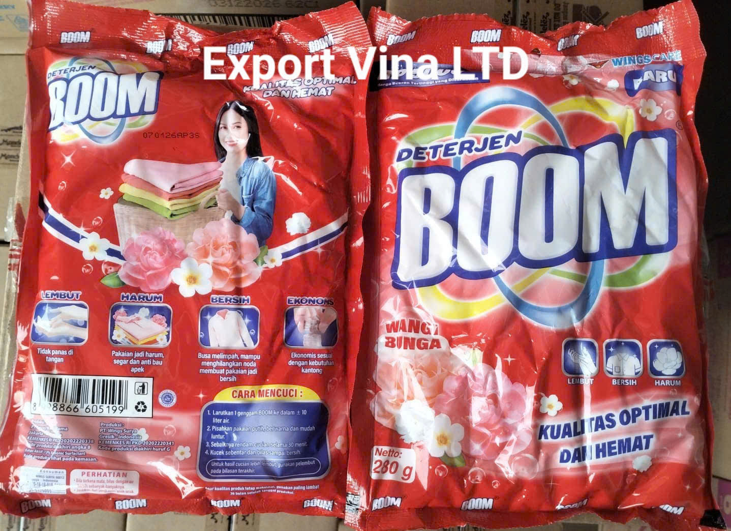 BOOM deterjen red 280g x 12 packs