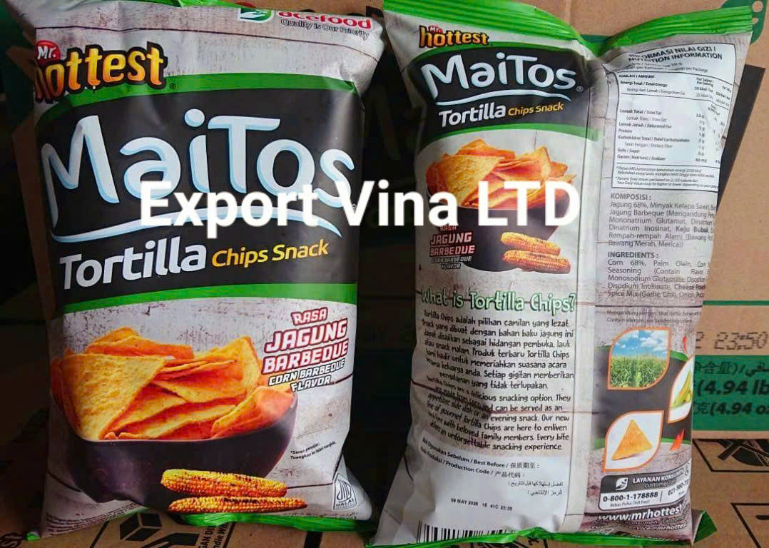 Mr. Hottest Maitos Tortilla Chips Snack 140g x 16 bags